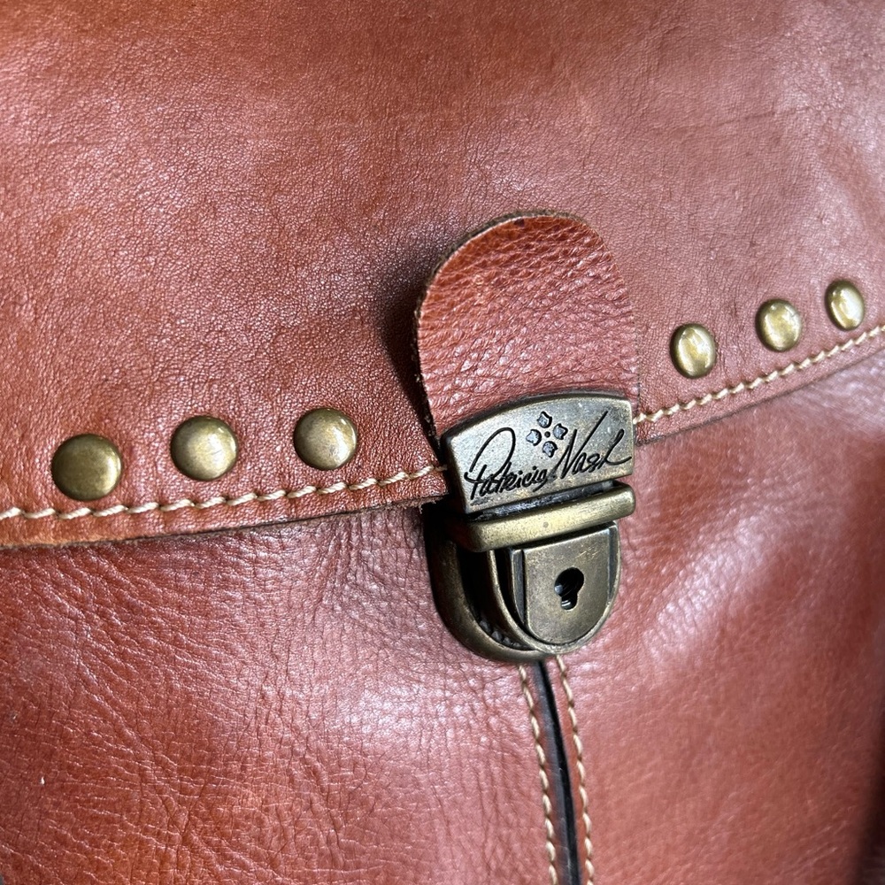 Patricia Nash Tan Leather Shoulder Bag/Briefcase - Picture 3 of 7